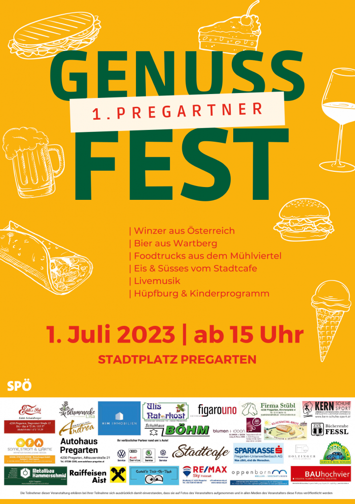 1. Pregartner Genussfest Plakat
